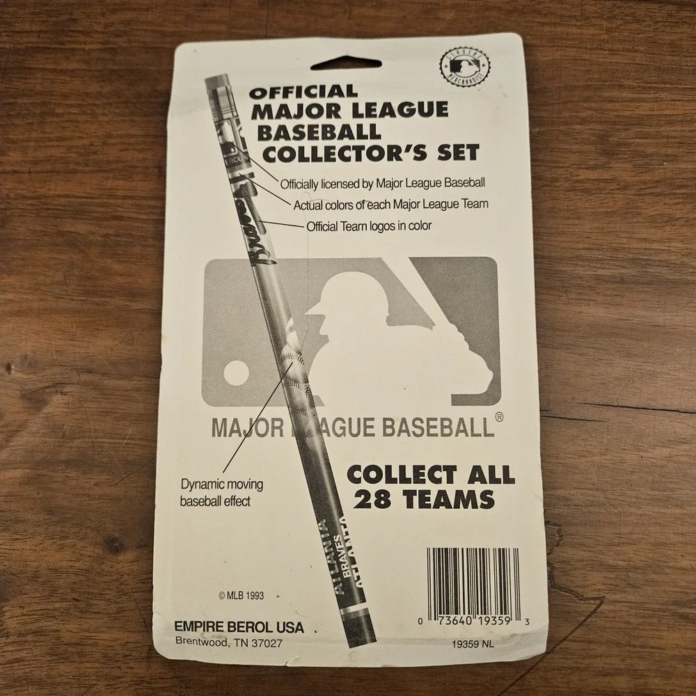Vintage MLB American League Team Pencils Collectors Set‎ Of 14 Sealed 1993